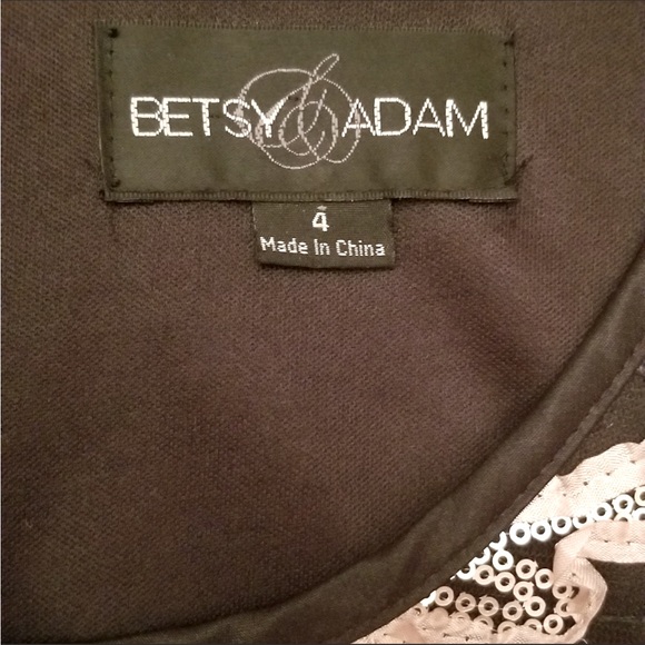 NWOT Betsy & Adam Sequin Embroidered Gown - Picture 4 of 5